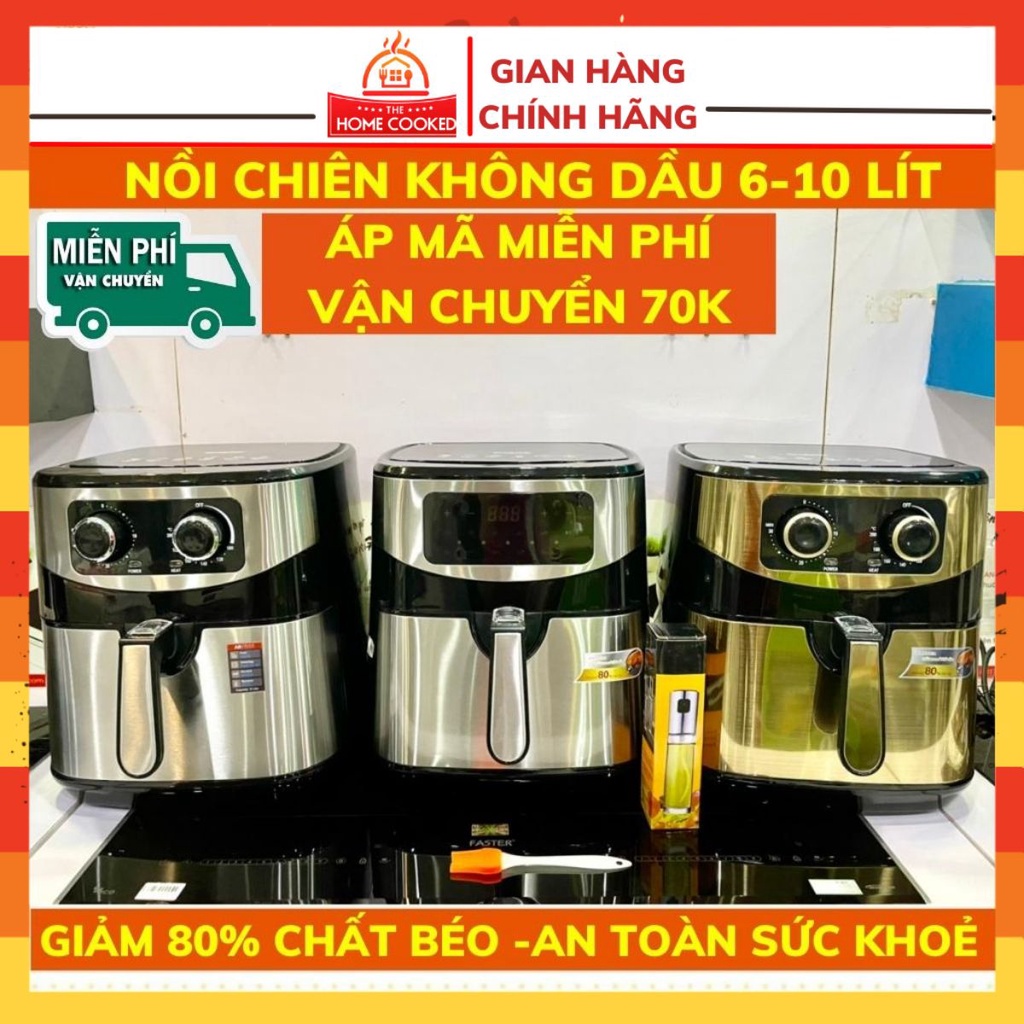 Nồi chiên không dầu Sharp 9,2l dung tích lớn an toàn sức khoẻ, bảo hành 12 tháng