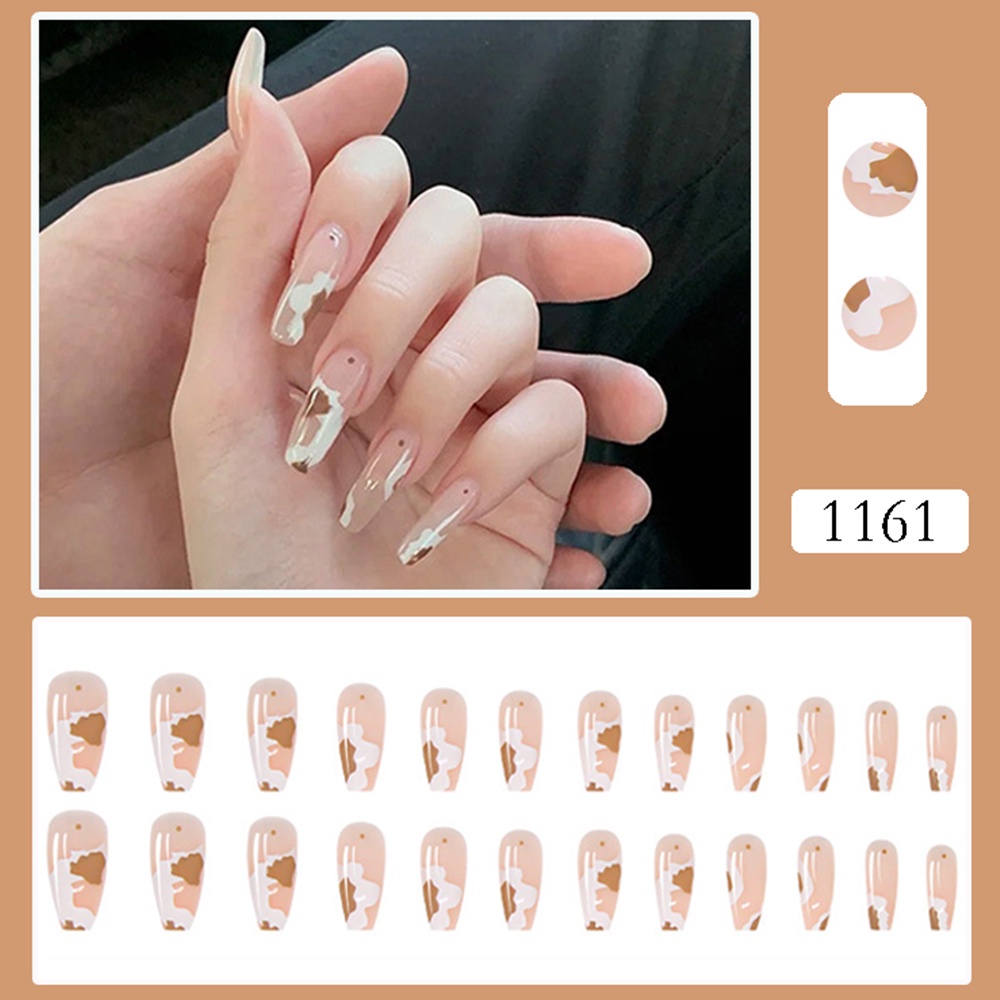 1161 bộ móng tay giả set móng giả trong suốt móng tay giả đính nơ móng tay giả dài vuông set 24 móng tay giả  móng giả thiết kế