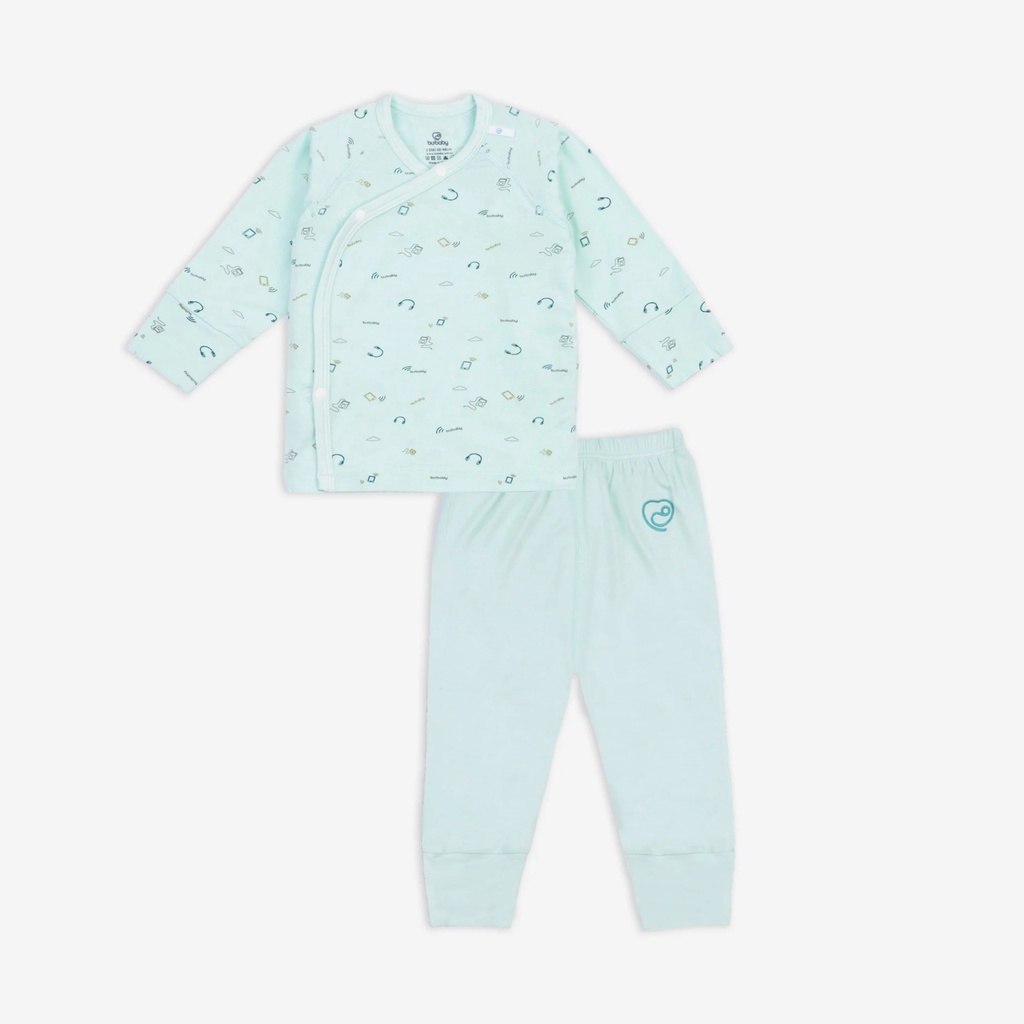 Bộ dài tay cài chéo Bu baby sợi tre Bambus 0m - 6m