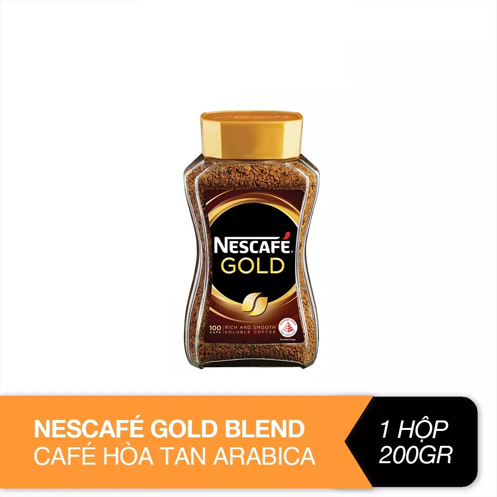 [SenXanh Emart] Nescafé Gold® Blend Café hòa tan Arabica nguyên chất - nhập khẩu Hàn Quốc 200g