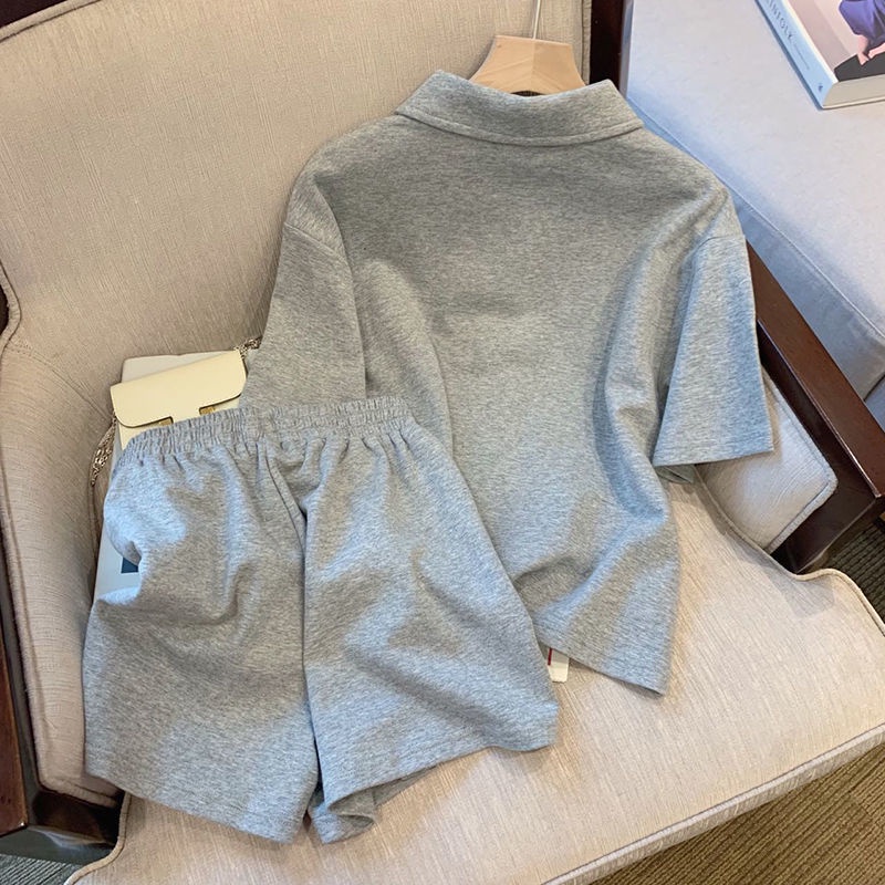 Set Đồ Thể Thao Ngắn Tay Cổ Polo Thời Trang Năng Động Cho Nữ