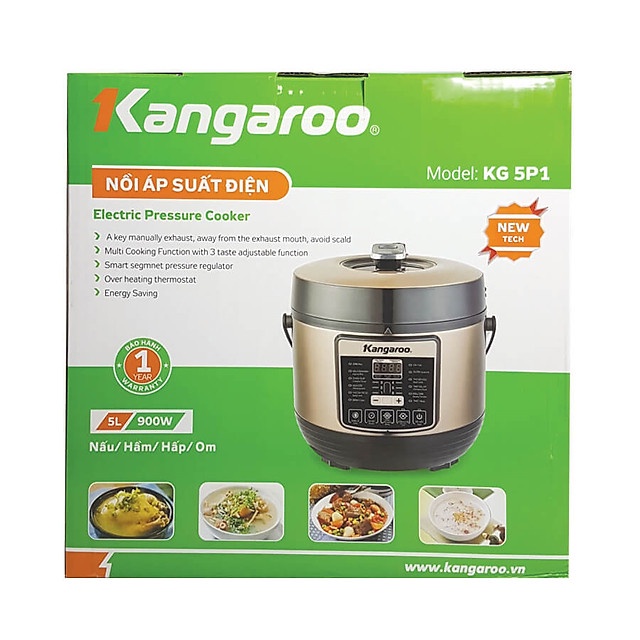 Nồi áp suất điệnTử Đa Năng 5L Kangaroo KG5P1 - Bao bì không đẹp