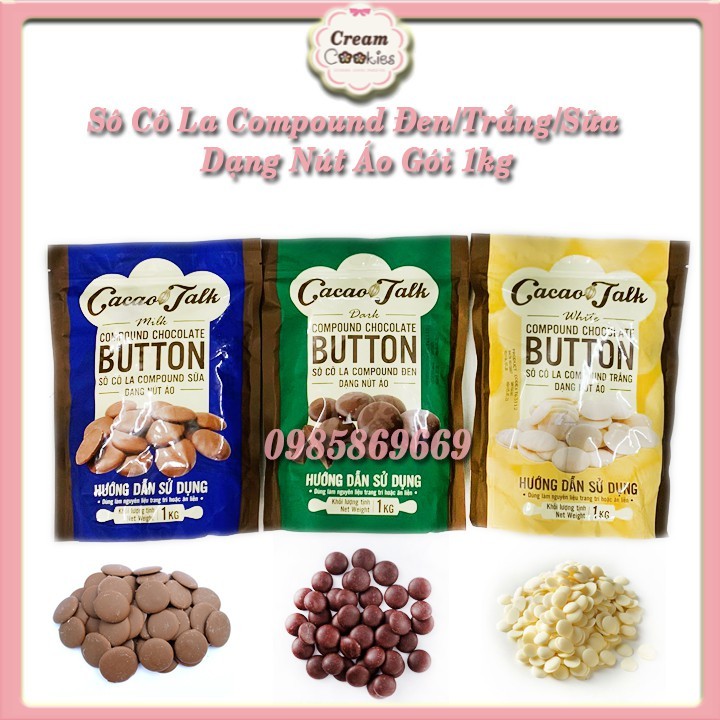 ✿✿✿Sô Cô La Compound Trắng Dạng Nút Áo Gói 1kg✿✿✿
