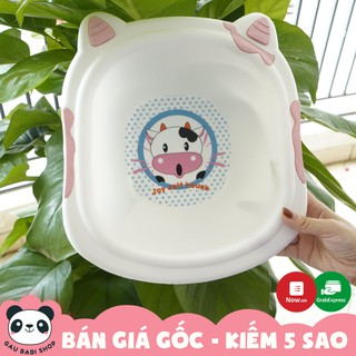 FREESHIP !!! Chậu rửa mặt hình bò sữa đáng yêu ngộ nghĩnh cao cấp bền đẹp cho bé Màu Hồng
