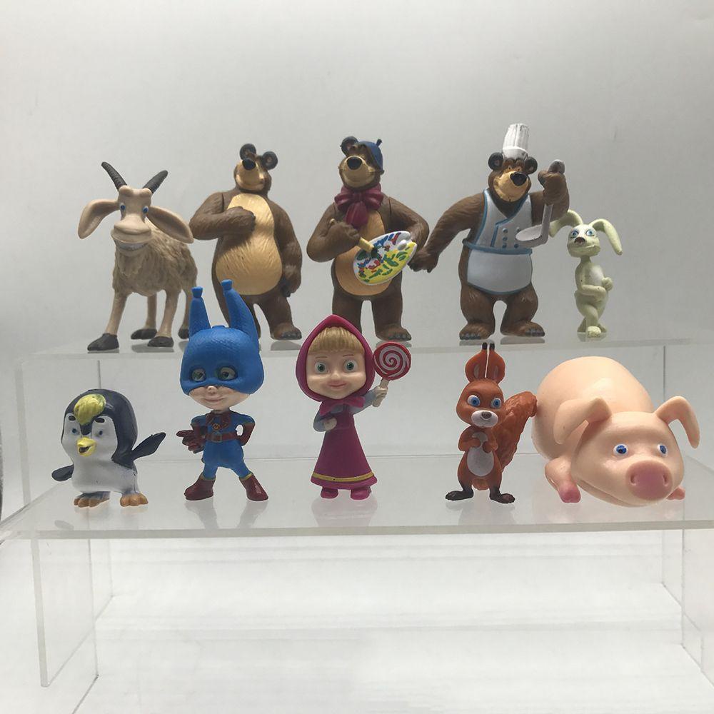 Mô Hình Nhân Vật Hoạt Hình Masha and The Bear Bằng PVC