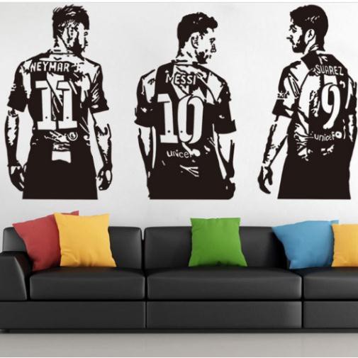 Decal dán tường Messi Suarez Neymar