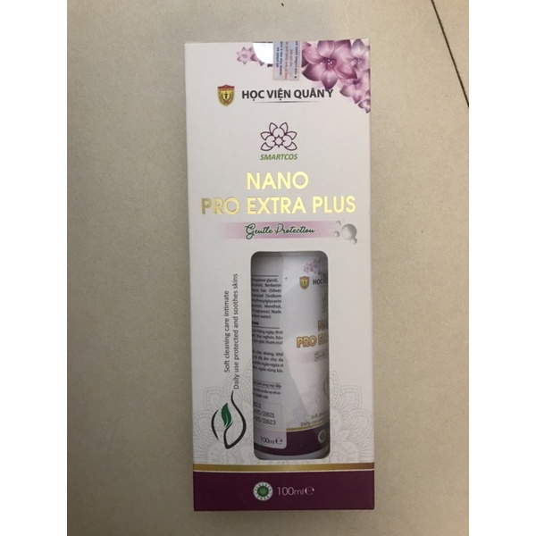 Dung dịch vệ sinh Nano Pro Extra Plus của Học viện Quân Y giúp làm sạch và giữ hương thơm lâu