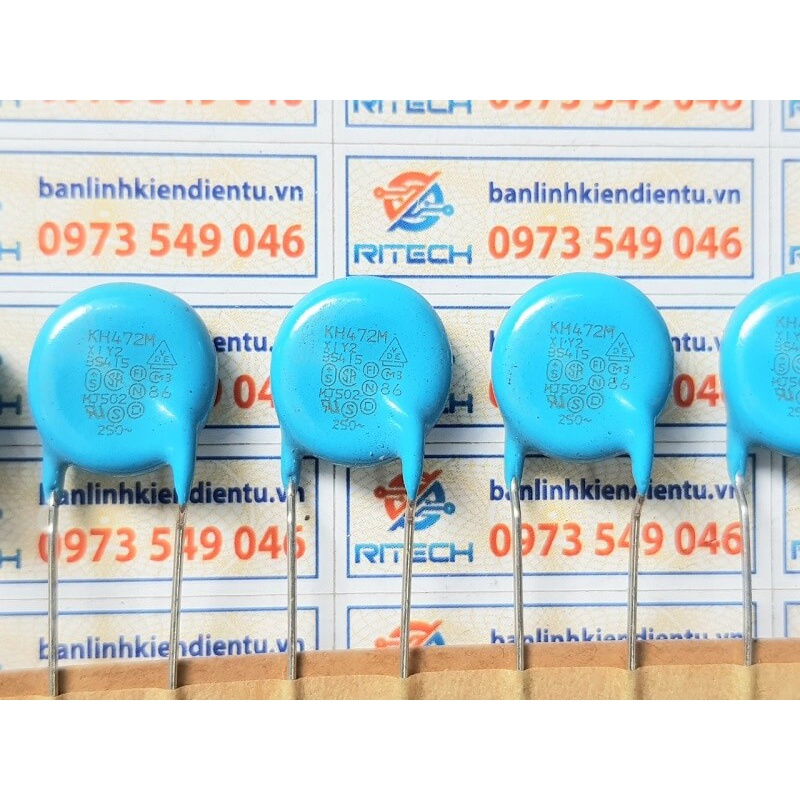 [Combo 20 chiếc] Tụ điện KH472M X1Y2 250V 12mm