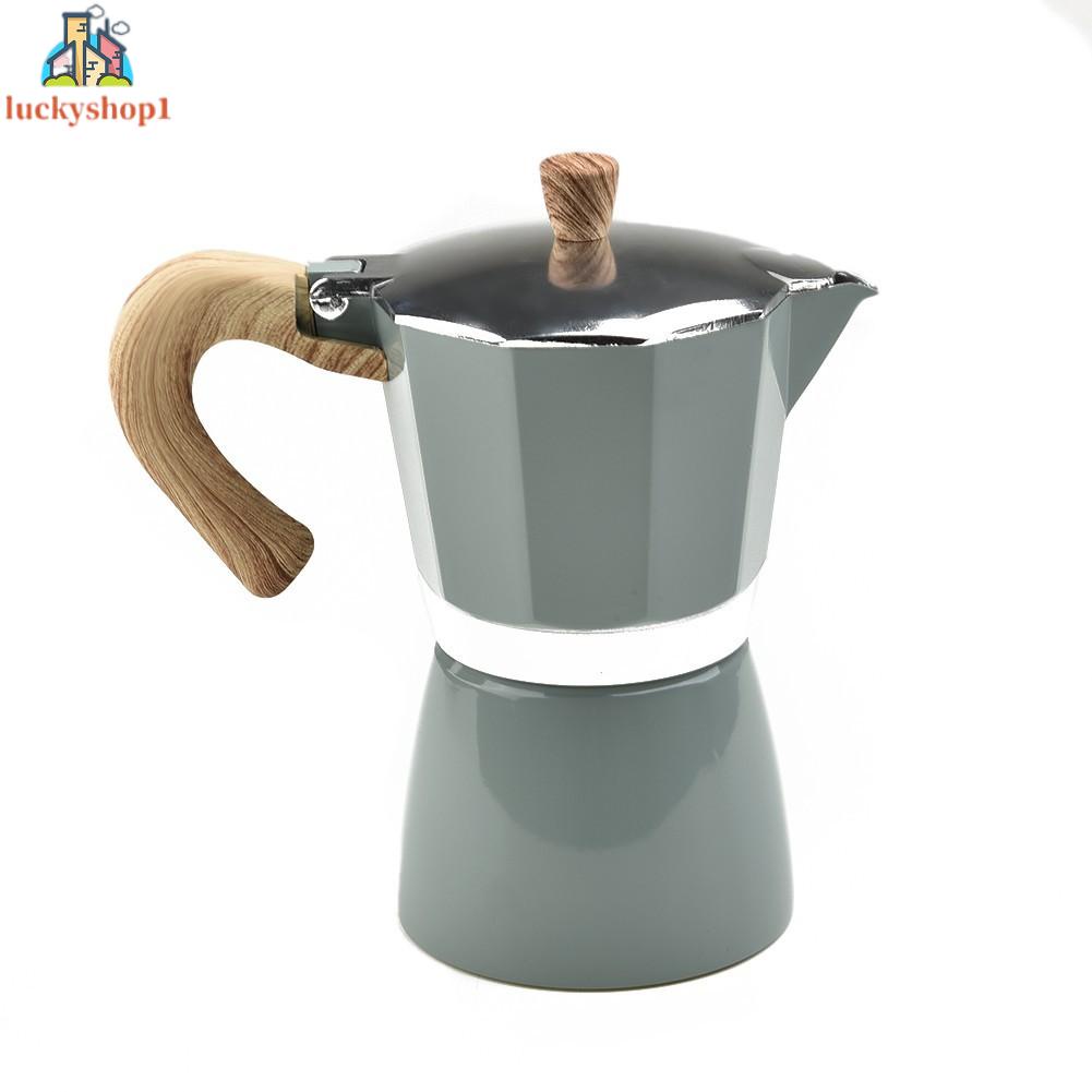 Bình Pha Cà Phê Trên Bếp Moka Espresso Của Ý Chất Liệu Nhôm  150 / 300ml