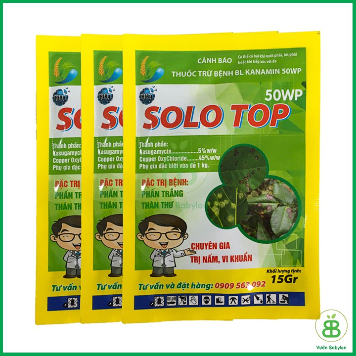 Thuốc trừ bệnh phấn trắng hoa hồng SOLO TOP 50WP