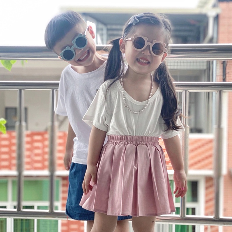 Kính Mát Chống Tia UV Thời Trang Hàn Quốc Sành Điệu Cho Trẻ Em