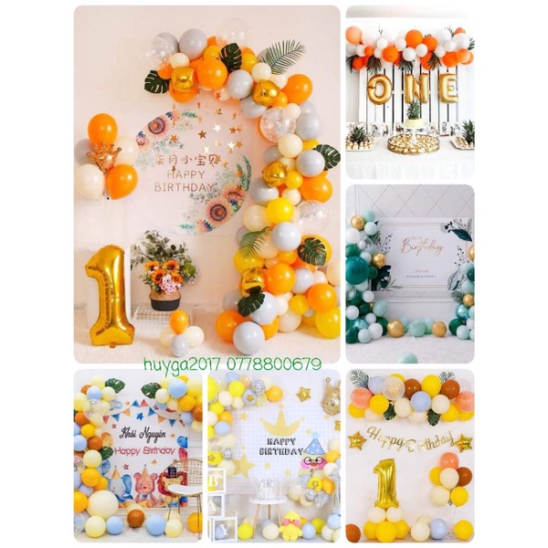 ( TẶNG BƠM KEO) SET BÓNG SINH NHẬT HAPPY BIRTHDAY MẪU MỚI