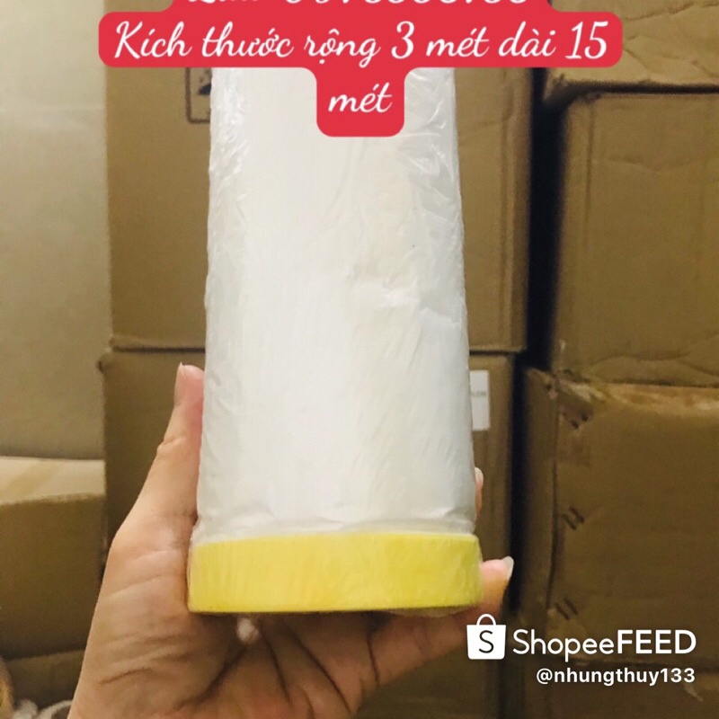 Màng bọc nilong che bụi, che sơn, ngăn bụi đa năng nhiều kích thước