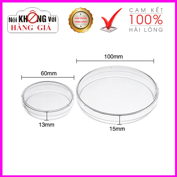 Đĩa Petri nhựa size 90mm HTM túi 10 cái Home