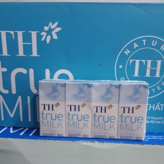 Một thùng sữa tươi TH Truemilk không đường 110ml