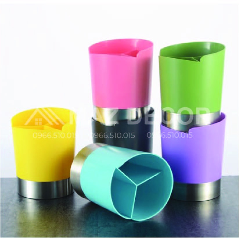 Dụng cụ khay hộp cốc đựng cắm ống hút, thìa tròn 3 ngăn/Dụng cụ quầy bar