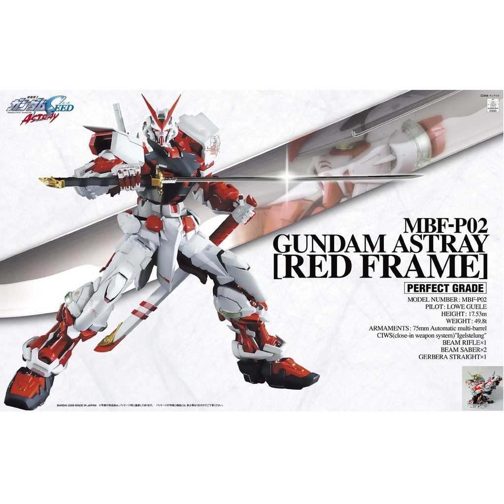 Mô hình lắp ráp gundam PG 1/60 Astray Red Frame Daban Siêu To