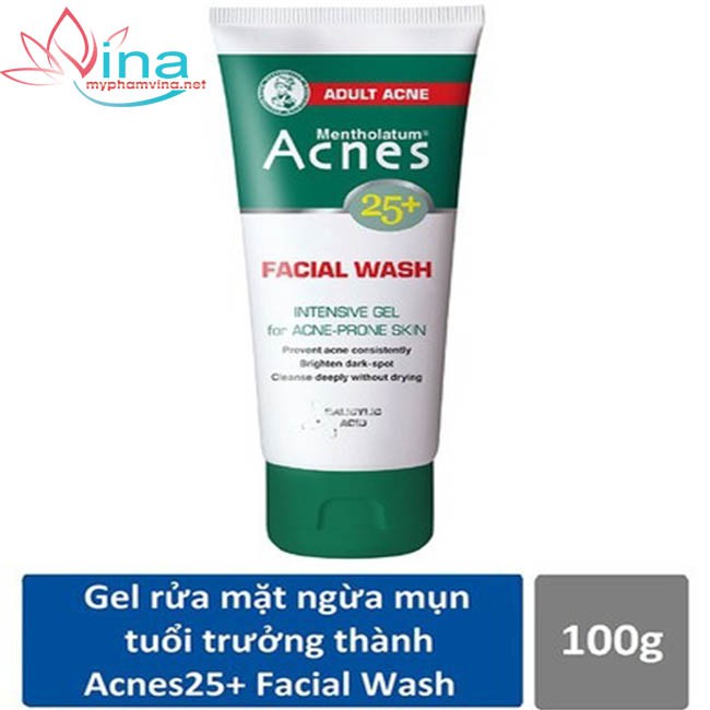 GEL RỬA MẶT NGĂN NGỪA MỤN ACNES 25+ FACIAL WASH 100ML