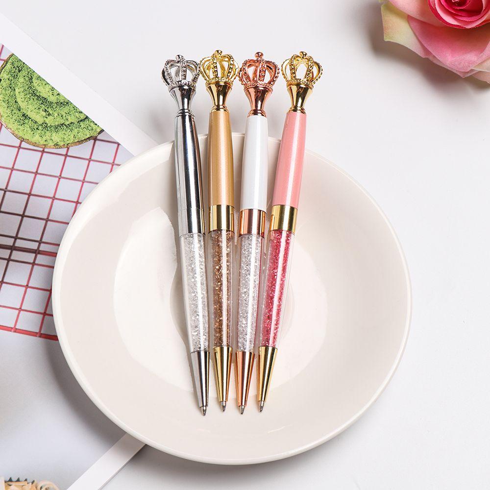 1 Bút Bi Kim Loại Hình Vương Miện Thời Trang