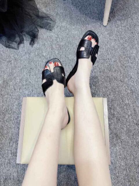 Dép H da rắn mẫu mới chất đẹp