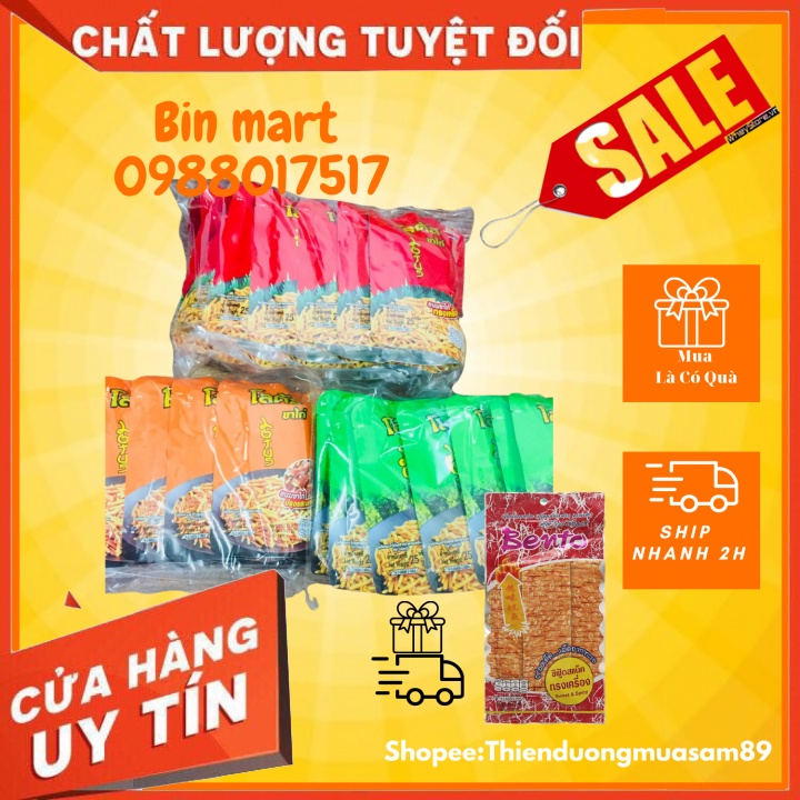 TẶNG 1 BENTO- 12 gói Bim bim tăm que Thái Lan