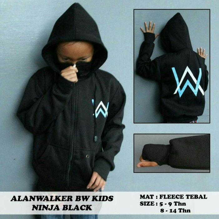 Áo Khoác Sweater In Hình Alan Walker Ninja Cá Tính Cho Bé