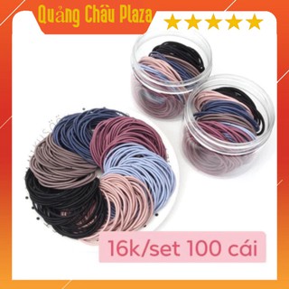 [ Rẻ Vô Địch ] Set dây buộc tóc 100 chiếc ( kèm túi zip)