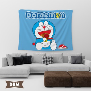 [Độc Quyền] Thảm Treo Tường kèm đèn 8m Trang Trí Phòng Ngủ Doremon