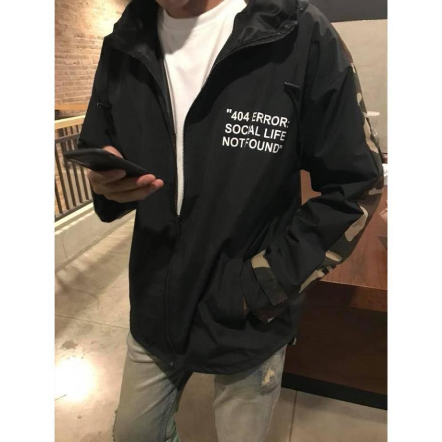 Áo khoác 404 ERROR CAMO ĐEN UNISEX