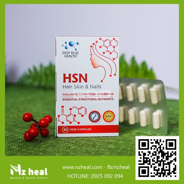 Viên uống HSN Deep Blue Health dưỡng ẩm sáng da dưỡng tóc móng