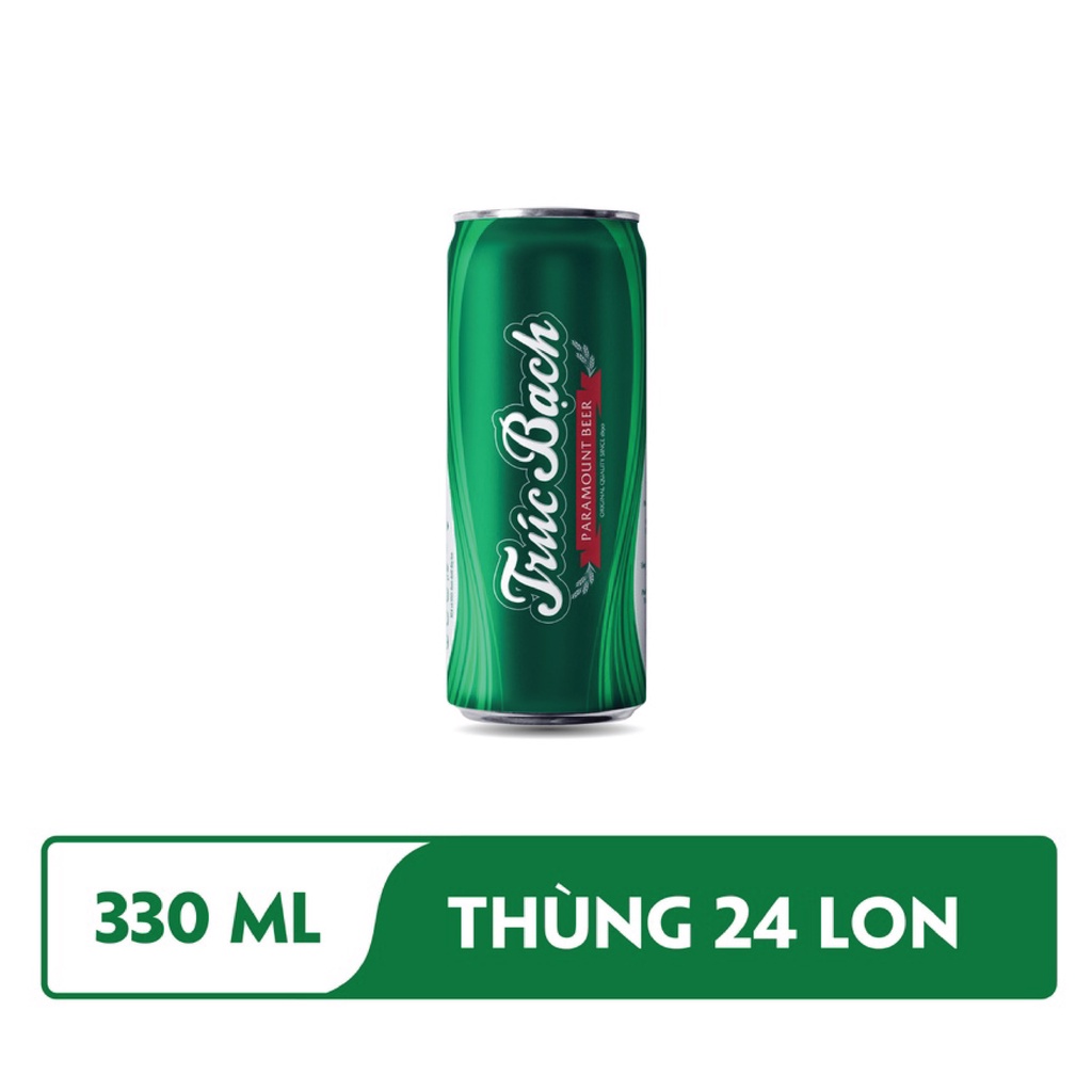 Thùng 24 Lon Bia Trúc Bạch 330ml/lon