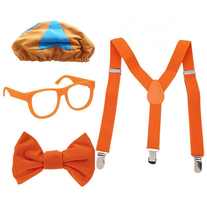 Blippi Bộ Trang Phục Gồm Áo Hai Dây Buộc Và Cà Vạt Cho Bé