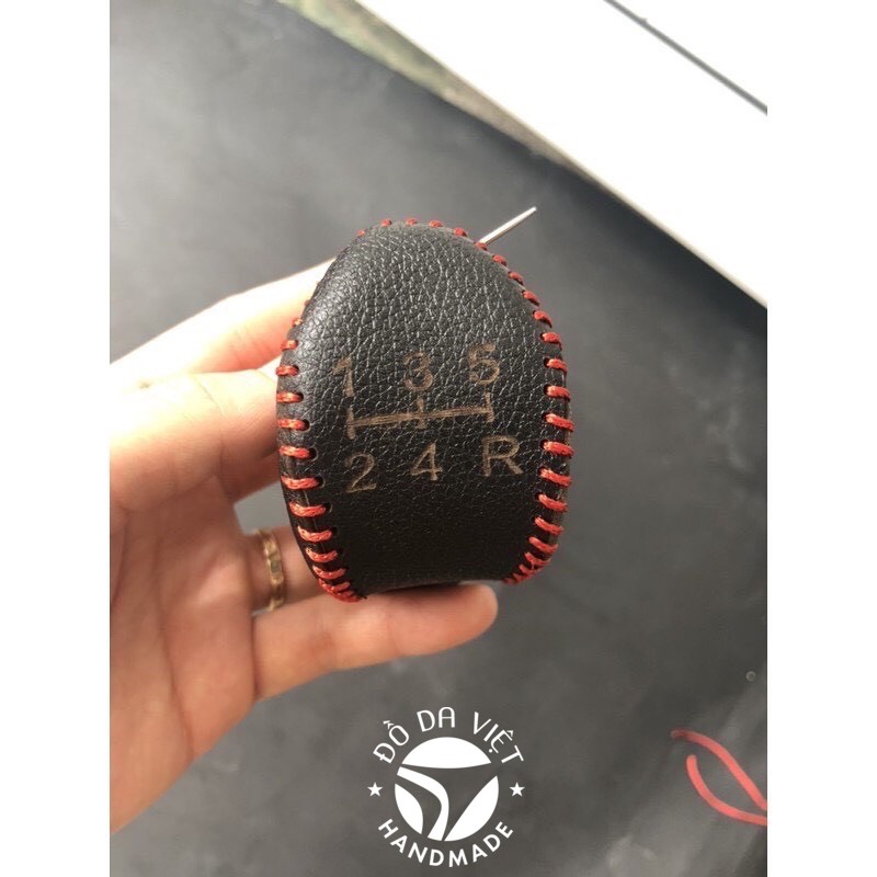 Bọc cần số, phanh tay HYUNDAI I10 SỐ SÀN 2013 - 2022 da bò thật 100%, bảo hành 2 năm