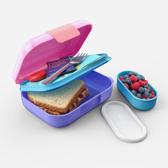 Bộ Hộp Đựng Cơm Bento Junior Zoku 2 Món - Hồng/Xanh