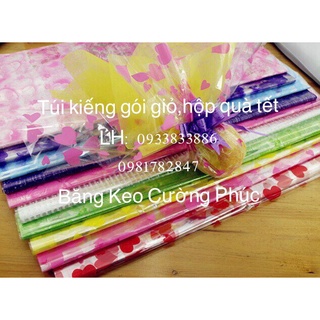 "Hỏa Tốc TPHCM" 20 TÚI "GIẤY KIẾNG GÓI QUÀ" TẾT, IN HOA VĂN,TRONG SUỐT,ĐỦ MÀU