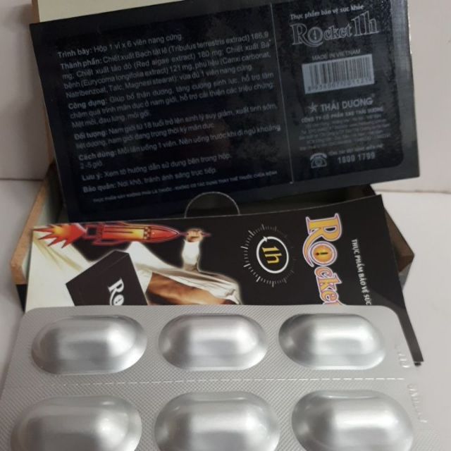 Rocket 1h: Sinh Lực cho Phái Mạnh ( hộp 6 viên) | BigBuy360 - bigbuy360.vn