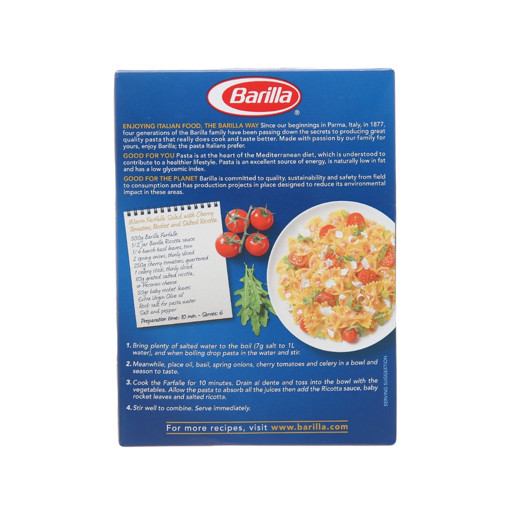 Barilla - Mì nơ Farfalle n.65 – hộp 500gr