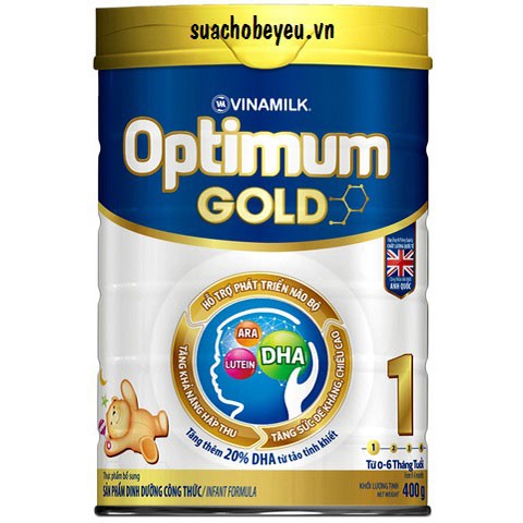 Sữa Optimum Gold 1 - Vinamilk, 0-6 Tháng, 400g