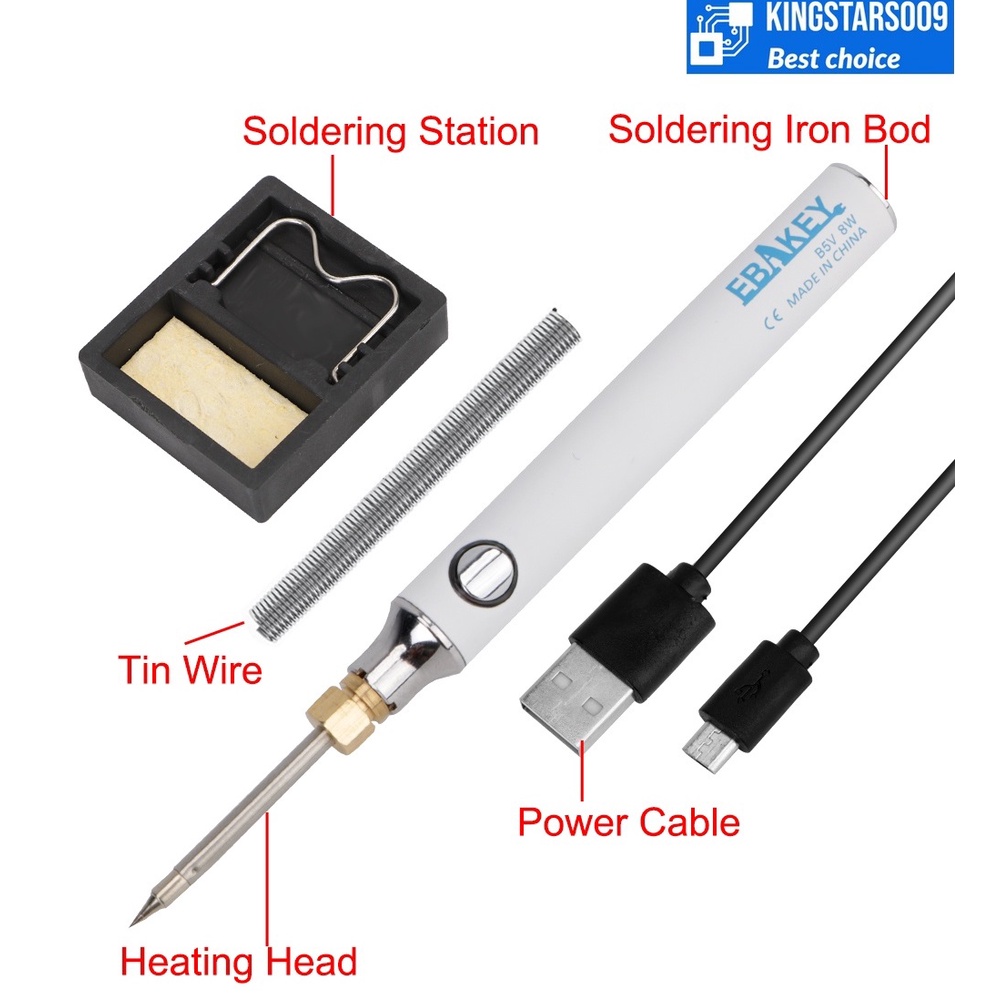 Mỏ hàn USB 5V 8W có điều chỉnh nhiệt độ