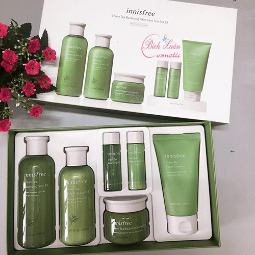 [CHÍNH HÃNG] Bộ Dưỡng Innisfree Hoa Anh Đào/Trà Xanh/Lựu Đỏ