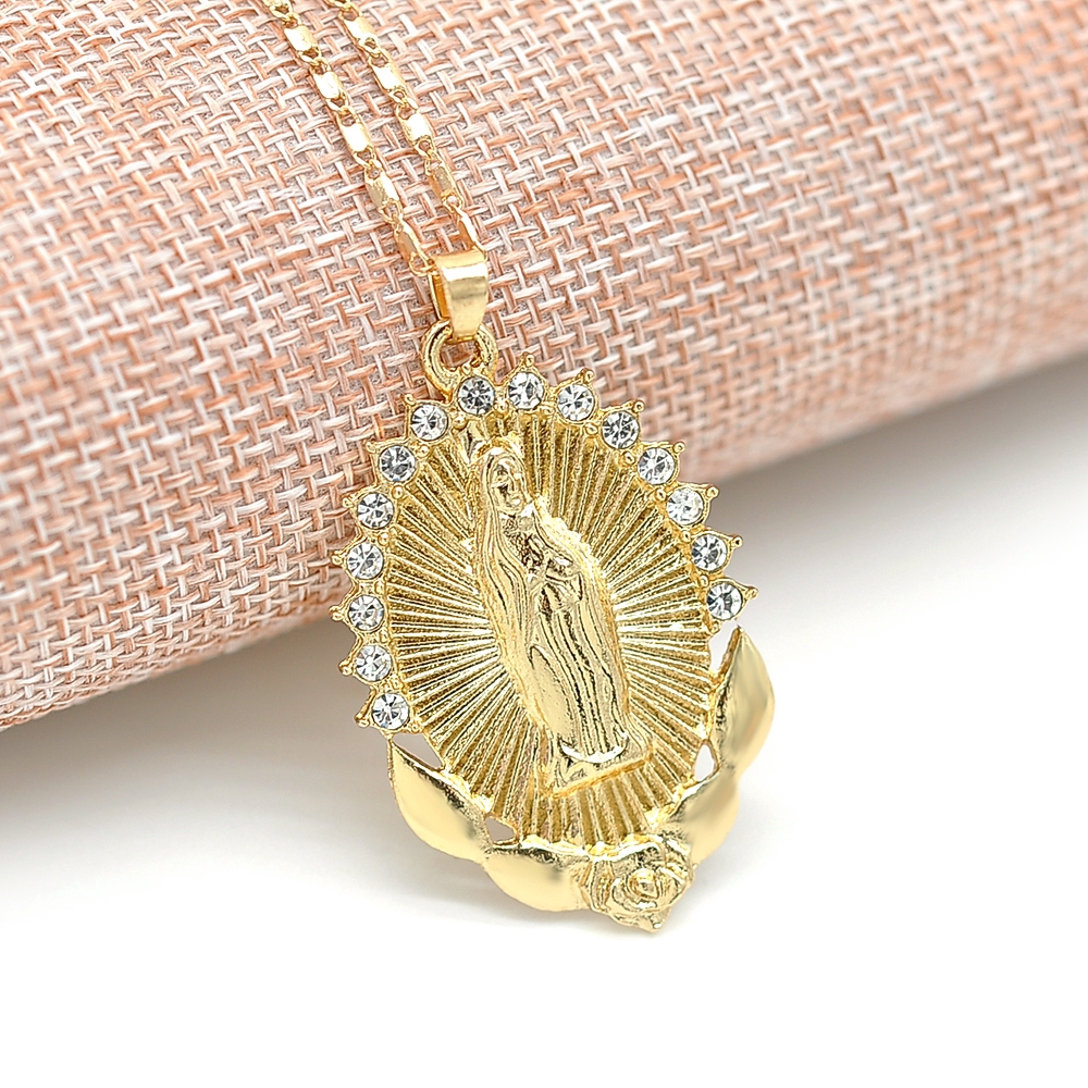 Dây chuyền đính đá hình Đức mẹ Mary cổ điển