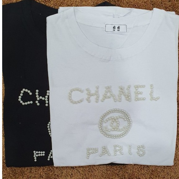 Áo thun tay lỡ / áo phông unisex form rộng đính đá logo.chaneI paris_G.A.O Fashion