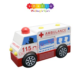 Đồ chơi gỗ - Lắp Ráp Xe Cứu Thương Winwintoys