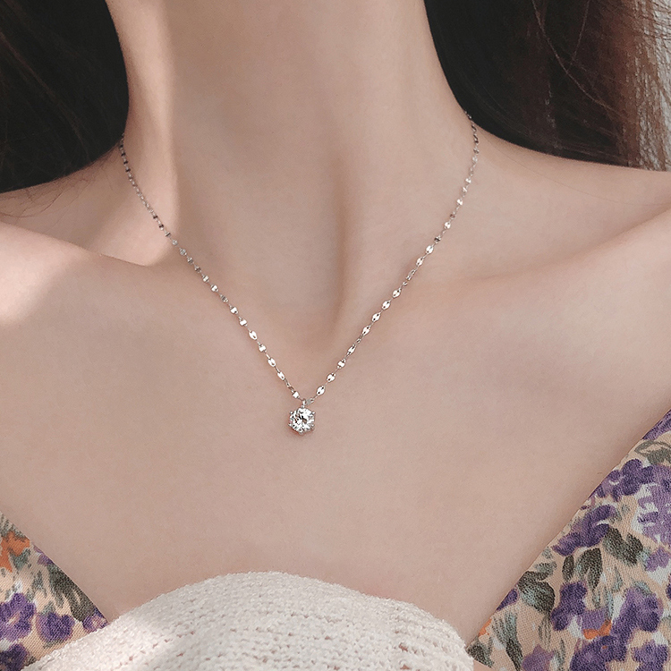 Vòng cổ mặt dây chuyền bạc nữ 925 sterling