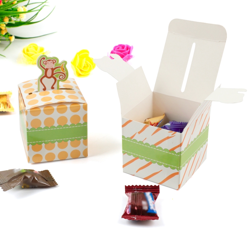 Bộ 12 hộp đựng kẹo thiết kế động vật hoạt hình đáng yêu