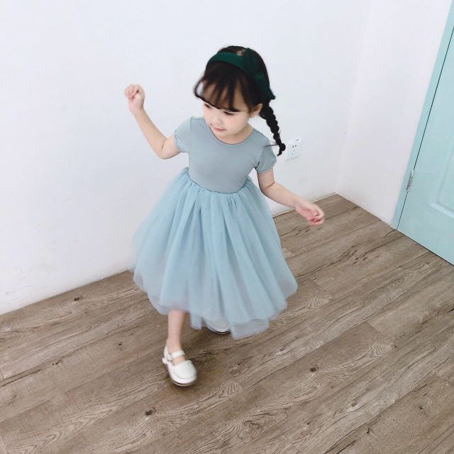 Váy công chúa DUDU chân xoè cho bé gái từ 9 đến 19kg