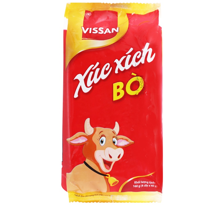 Xúc xích Bò tiệt trùng Vissan 160g (4 cây) - SM0032 - SIBMART