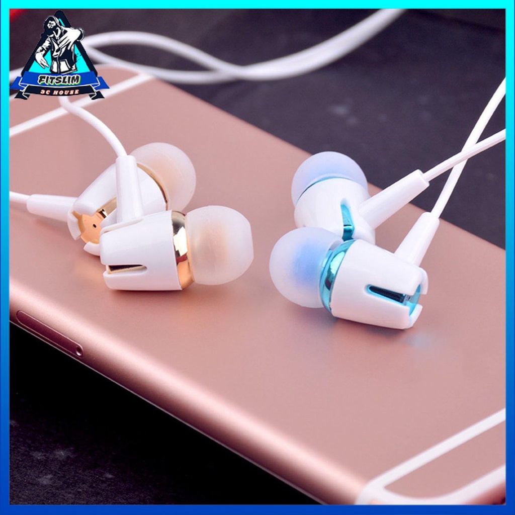 Tai nghe có dây mạ điện âm trầm cho Android IOS tiện lợi