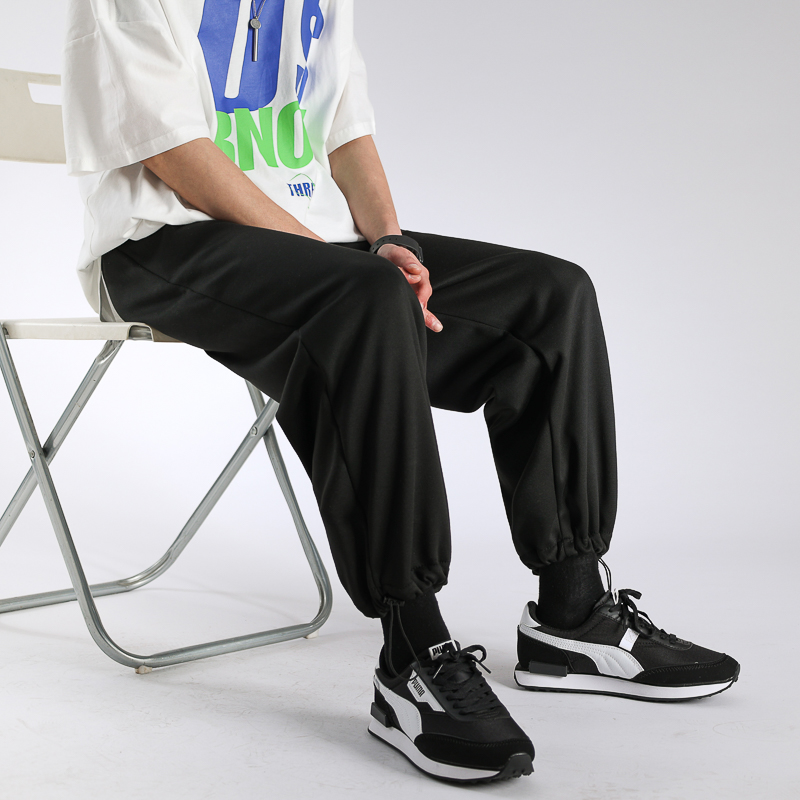 Quần Thể Thao Ống Rộng Màu Trơn Phong Cách Nhật Bản Năng Động Dành Cho Nam S-5Xl