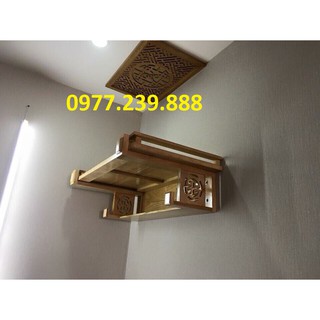 Bàn thờ gỗ sồi 81cm kèm ám khói